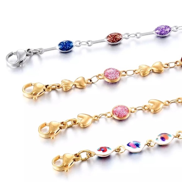 Women Stainless Steel Fold Bead Bracelet - Picture 2 of 6